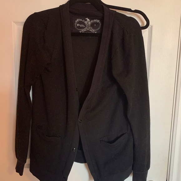 Charles & 1/2 Black Cardigan With Pockets - Picture 2 of 3